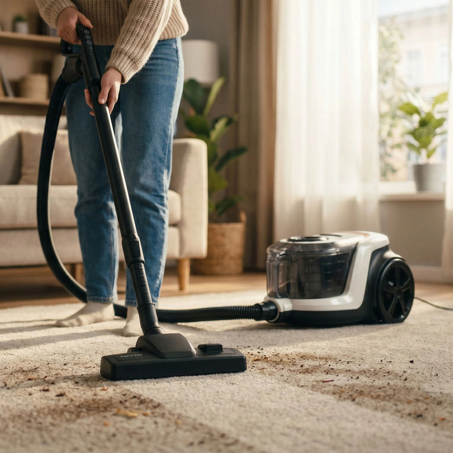 LOVIO VacuuFlex L PRO LVCVC004 stofzuiger zonder zak, 899 W, 3 l, met afstandsbediening