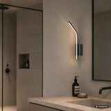 Tilmann wandlamp voor binnen, zwart, LED 10 W, 550 lm, 4000 K, H 36 cm, IP44, aanraakbediening, 75088