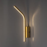 Tilmann wandlamp voor binnen, goudkleurig, LED 10 W, 550 lm, 4000 K, H 36 cm, IP44, aanraakbediening, 75089