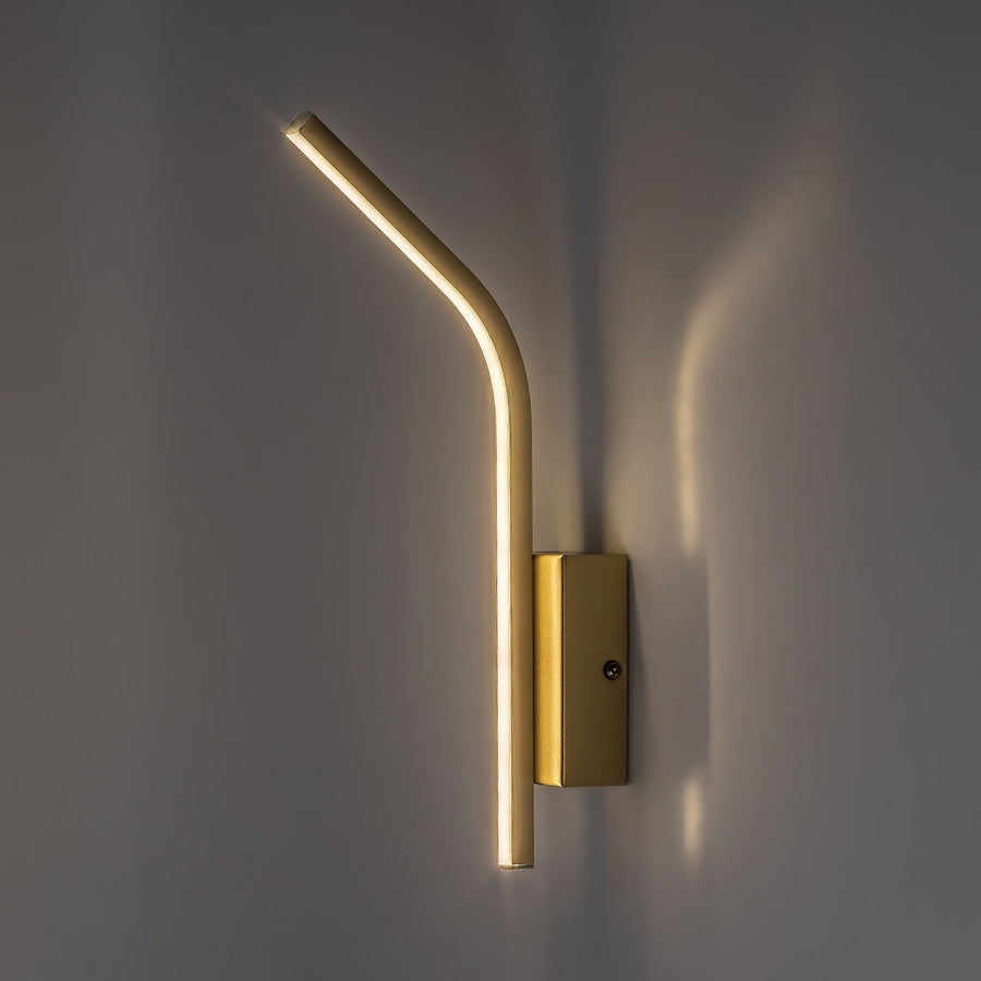 Tilmann wandlamp voor binnen, goudkleurig, LED 10 W, 550 lm, 4000 K, H 36 cm, IP44, aanraakbediening, 75089