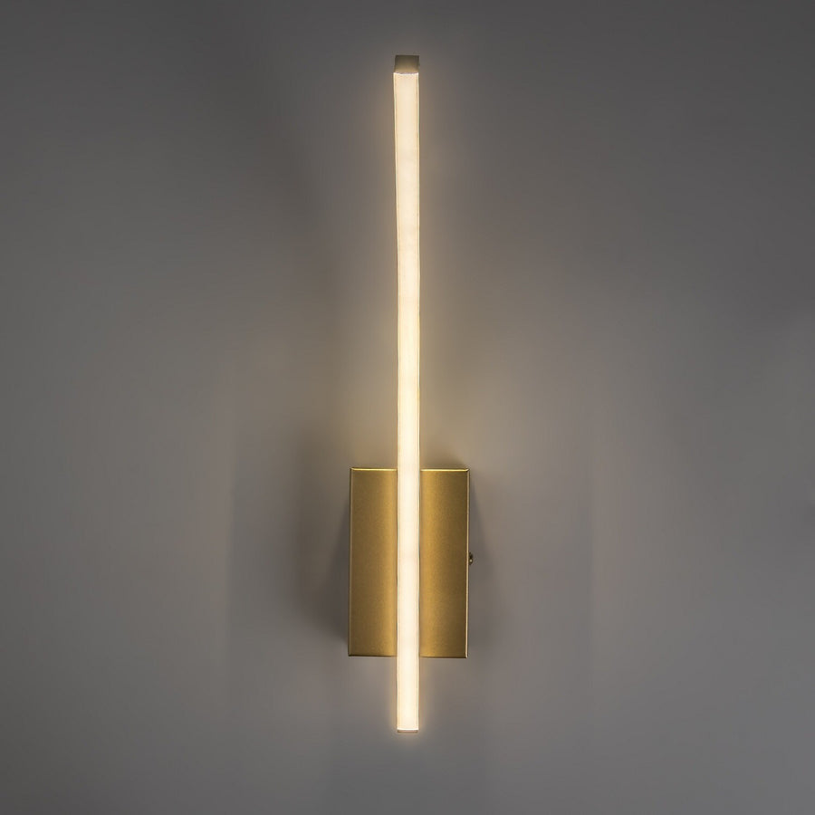 Tilmann wandlamp voor binnen, goudkleurig, LED 10 W, 550 lm, 4000 K, H 36 cm, IP44, aanraakbediening, 75089