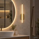 Tilmann wandlamp voor binnen, goudkleurig, LED 10 W, 550 lm, 4000 K, H 36 cm, IP44, aanraakbediening, 75089