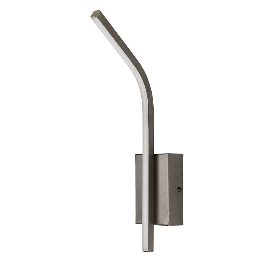 Tilmann wandlamp voor binnen, gunmetal, LED 10 W, 550 lm, 4000 K, H 36 cm, IP44, aanraakbediening, 75.000