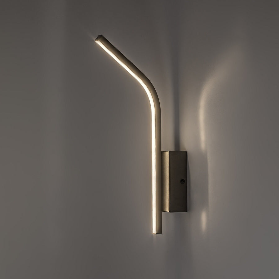 Tilmann wandlamp voor binnen, gunmetal, LED 10 W, 550 lm, 4000 K, H 36 cm, IP44, aanraakbediening, 75.000