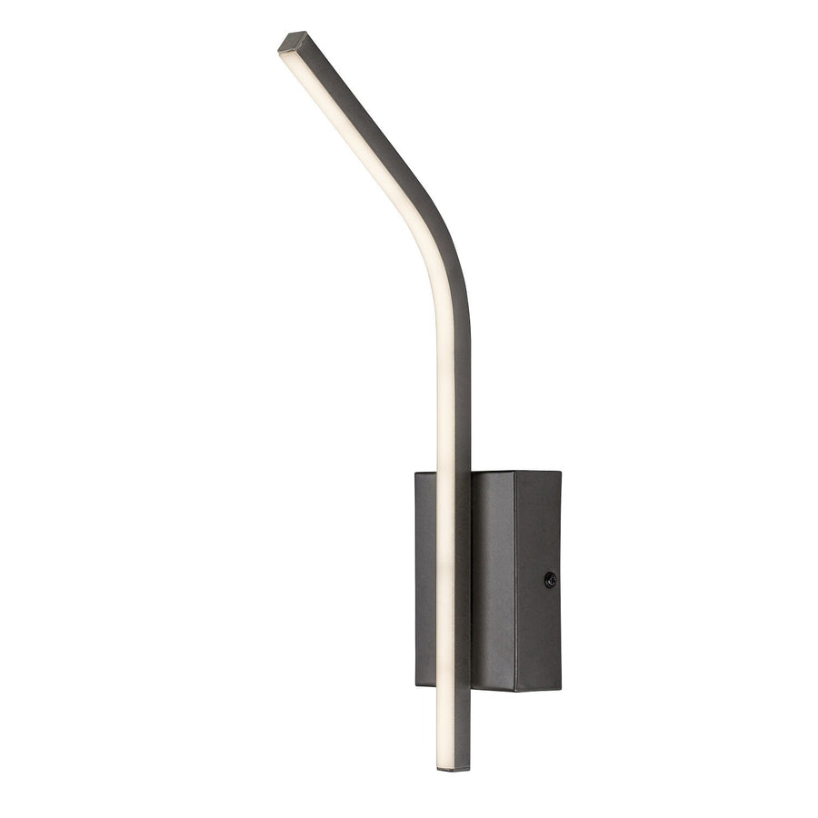 Tilmann wandlamp voor binnen, gunmetal, LED 10 W, 550 lm, 4000 K, H 36 cm, IP44, aanraakbediening, 75.000