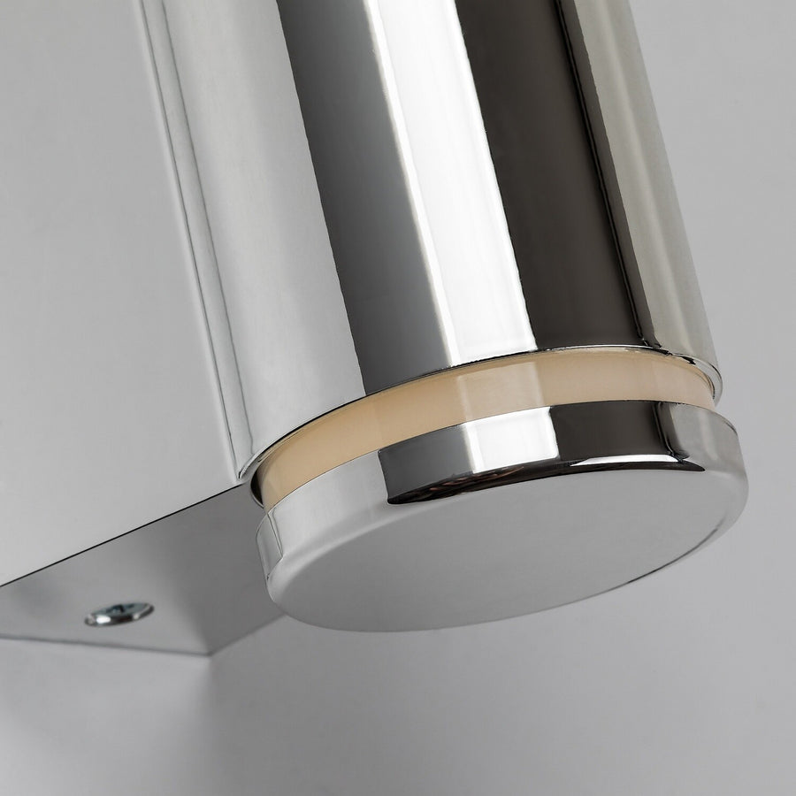 Tenero wandlamp voor binnen, LED 6 W, 4000 K, 600 lm, H 29 cm, chroom, IP44, 75100
