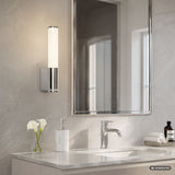 Tenero wandlamp voor binnen, LED 6 W, 4000 K, 600 lm, H 29 cm, chroom, IP44, 75100