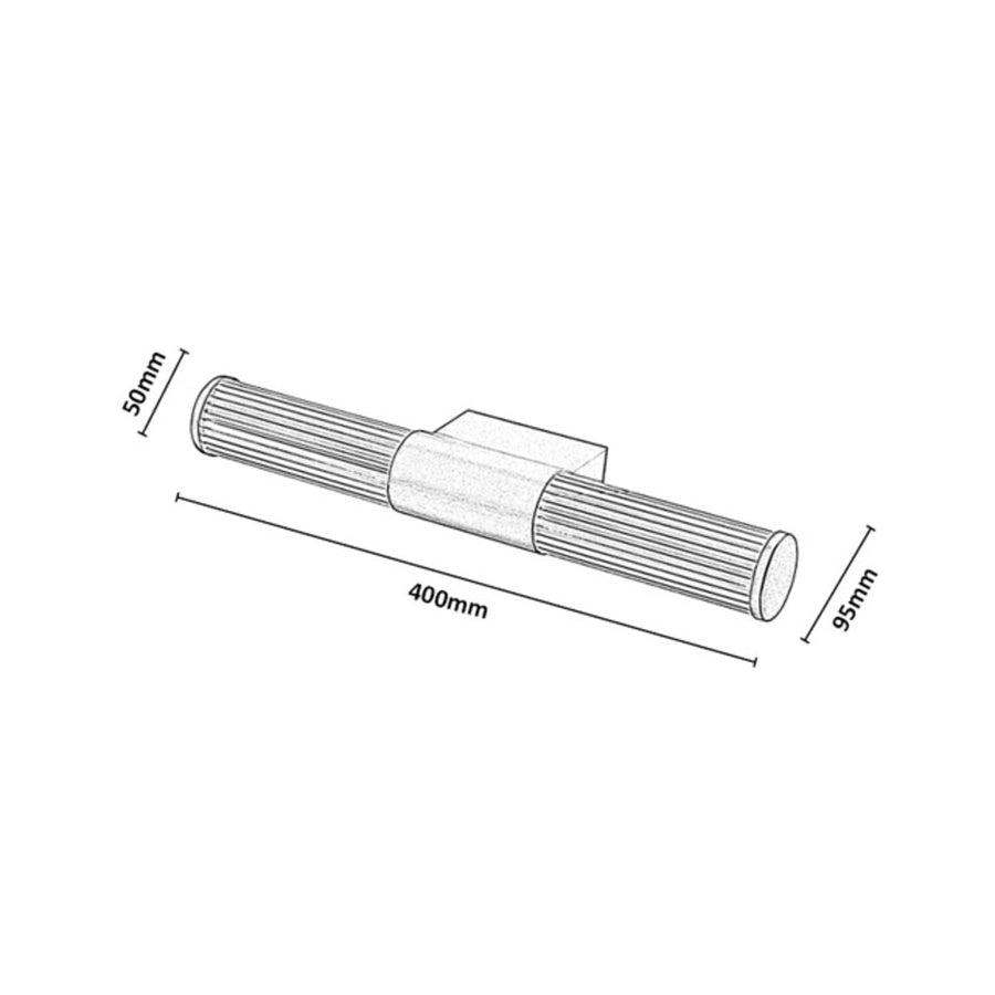 Badkamerwandlamp, Calyn, LED 8 W, 4000 K, 620 lm, L 40 cm, goudkleurig, IP44, 75104