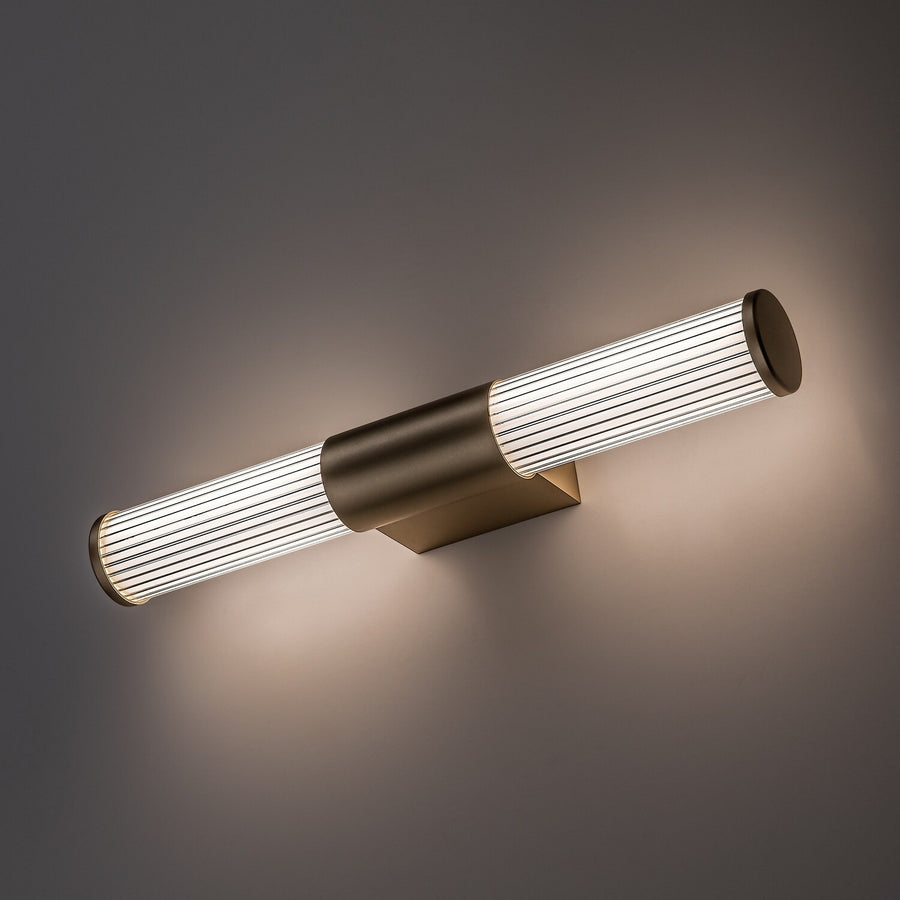 Badkamerwandlamp, Calyn, LED 8 W, 4000 K, 620 lm, L 40 cm, goudkleurig, IP44, 75104