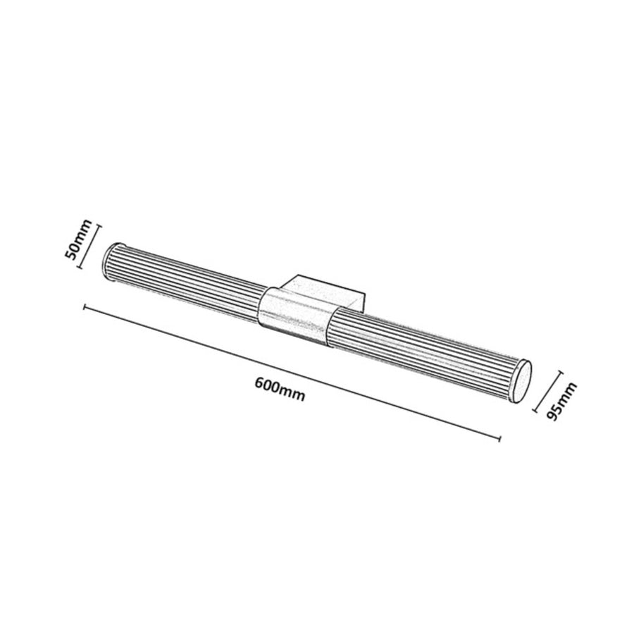 Badkamerwandlamp, Calyn, LED 15 W, 4000 K, 1450 lm, L 60 cm, goudkleurig, IP44, 75105