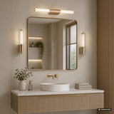Badkamerwandlamp, Calyn, LED 15 W, 4000 K, 1450 lm, L 60 cm, goudkleurig, IP44, 75105