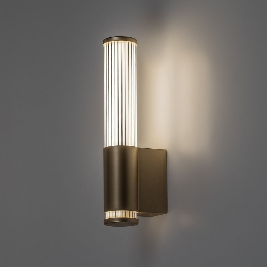 Badkamerwandlamp, Calyn, LED 6 W, 4000 K, 530 lm, H 29 cm, goudkleurig, IP44, 75106