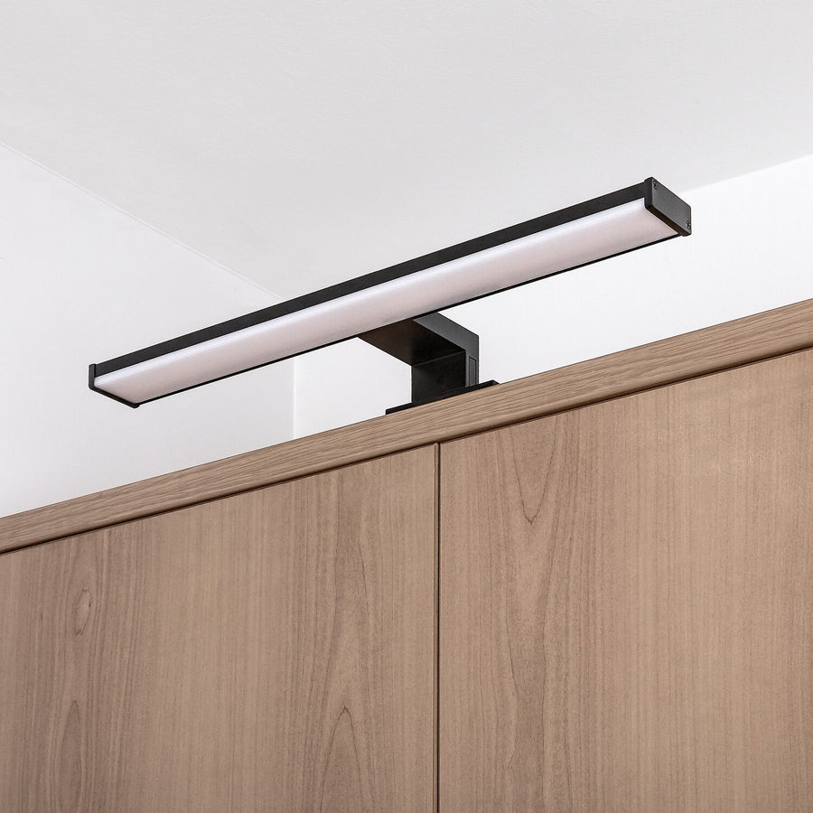Badkamerwandlamp, Seyra, LED 8 W, 4000 K, 650 lm, L 40 cm, zwart, IP44, 75112
