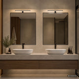 Badkamerwandlamp, Seyra, LED 8 W, 4000 K, 650 lm, L 40 cm, zwart, IP44, 75112
