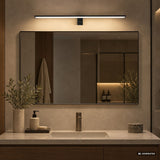 Badkamerwandlamp, Seyra, LED 12 W, 4000 K, 910 lm, L 60 cm, zwart, IP44, 75113