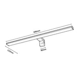 Badkamerwandlamp, Seyra, LED 12 W, 4000 K, 910 lm, L 60 cm, zwart, IP44, 75113