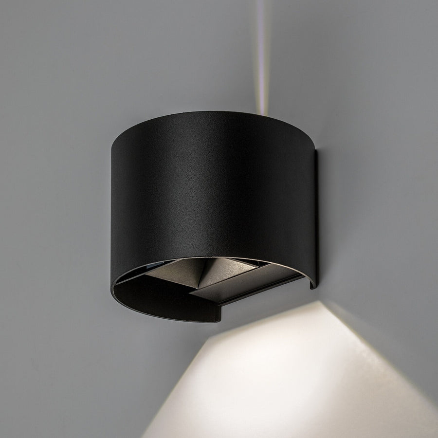 Buitenwandlamp, Virna, LED 5 W, 420 lm, lichtkleur 2700, 4000, 6500 K, IP54, zwart, 77218