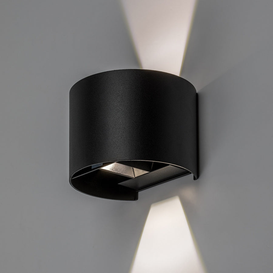 Buitenwandlamp, Virna, LED 5 W, 420 lm, lichtkleur 2700, 4000, 6500 K, IP54, zwart, 77218