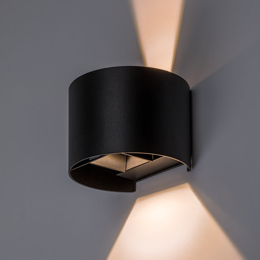 Buitenwandlamp, Virna, LED 5 W, 420 lm, lichtkleur 2700, 4000, 6500 K, IP54, zwart, 77218