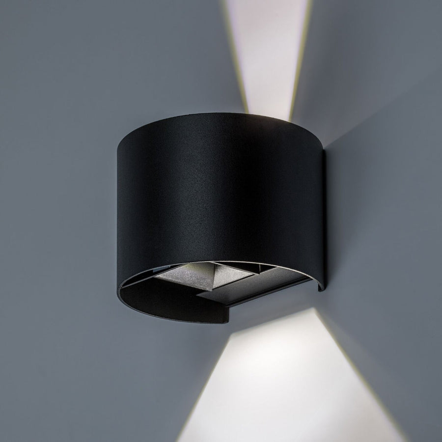 Buitenwandlamp, Virna, LED 5 W, 420 lm, lichtkleur 2700, 4000, 6500 K, IP54, zwart, 77218