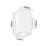Buitenwandlamp, Urfa, LED 18 W, 1800 lm, lichtkleur 2700, 4000, 6500 K, H 16 cm, IP65, grijs-beige, 77215