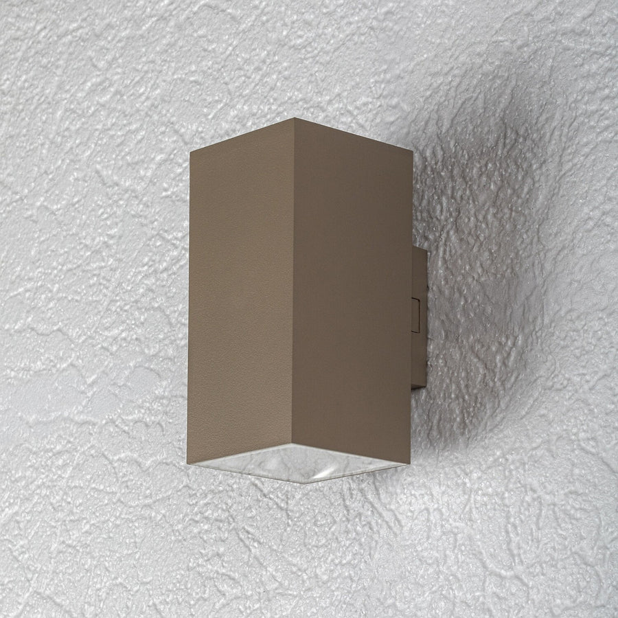 Buitenwandlamp, Urfa, LED 18 W, 1800 lm, lichtkleur 2700, 4000, 6500 K, H 16 cm, IP65, grijs-beige, 77215