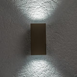 Buitenwandlamp, Urfa, LED 18 W, 1800 lm, lichtkleur 2700, 4000, 6500 K, H 16 cm, IP65, grijs-beige, 77215