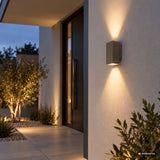 Buitenwandlamp, Urfa, LED 18 W, 1800 lm, lichtkleur 2700, 4000, 6500 K, H 16 cm, IP65, grijs-beige, 77215