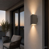 Buitenwandlamp, Urfa, LED 18 W, 1800 lm, lichtkleur 2700, 4000, 6500 K, H 16 cm, IP65, grijs-beige, 77215