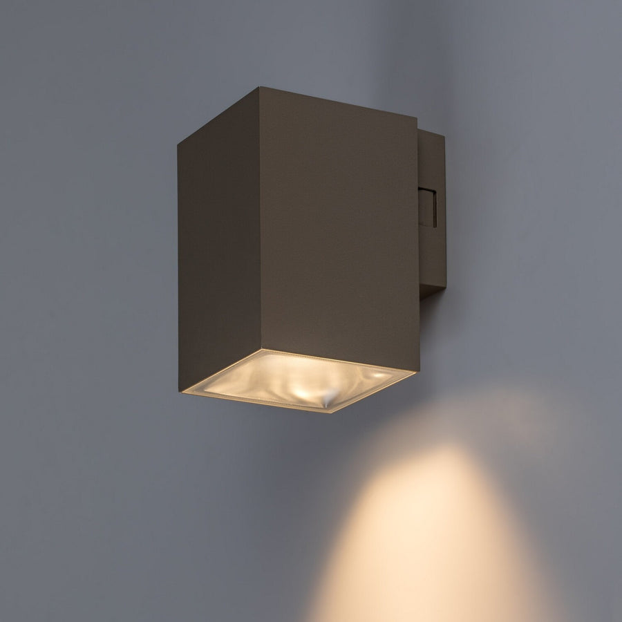 Buitenwandlamp, Urfa, LED 9 W, 900 lm, kleurtemperatuur 2700, 4000, 6500 K, H 11,5 cm, IP65, grijs-beige, 77216