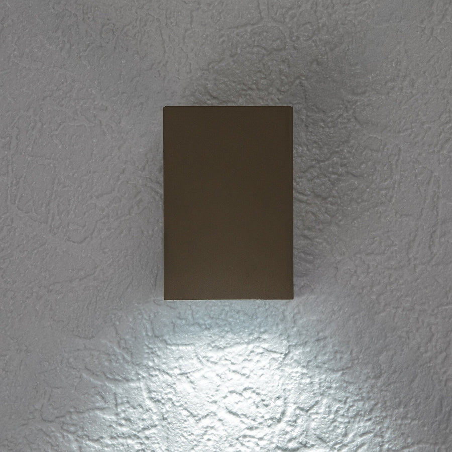 Buitenwandlamp, Urfa, LED 9 W, 900 lm, kleurtemperatuur 2700, 4000, 6500 K, H 11,5 cm, IP65, grijs-beige, 77216