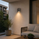 Buitenwandlamp, Urfa, LED 9 W, 900 lm, kleurtemperatuur 2700, 4000, 6500 K, H 11,5 cm, IP65, grijs-beige, 77216