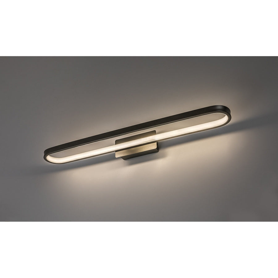 Badkamerwandlamp, Odran, LED 18 W, 1350 lm, 4000 K, L 60 cm, gunmetal, IP44, 75115