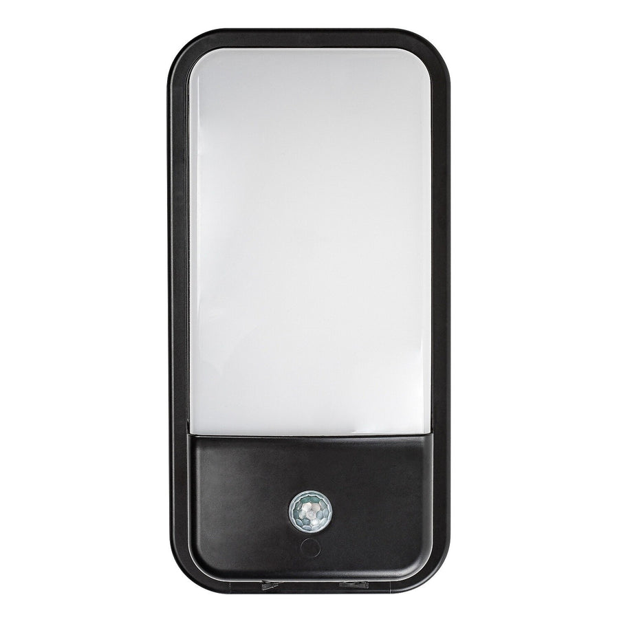Buitenwandlamp, Matzen, LED 20 W, 1860 lm, 4000 K, H 30 cm, IP65, zwart, met PIR-sensor, 77233