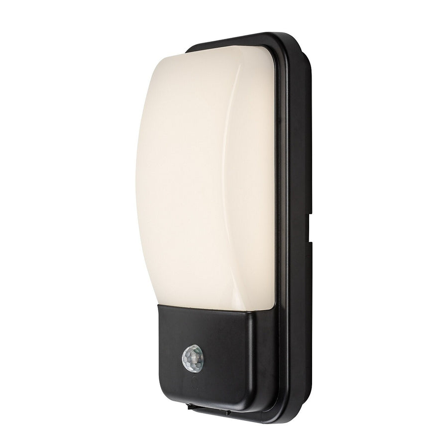 Buitenwandlamp, Matzen, LED 20 W, 1860 lm, 4000 K, H 30 cm, IP65, zwart, met PIR-sensor, 77233