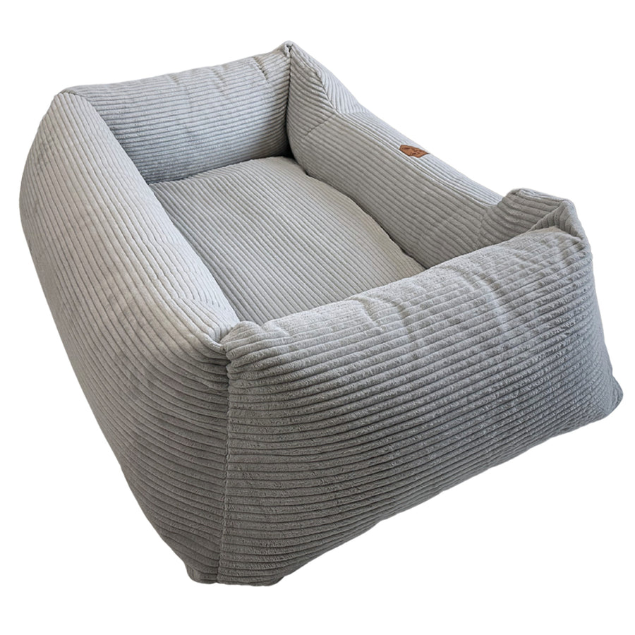 Premium hondenmand van corduroy, 120 x 100 cm, uit elkaar te halen, Dogs4life