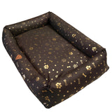 Hondenmand, 100x75, waterdicht, gouden botjes, uit elkaar te halen, Dogs4life