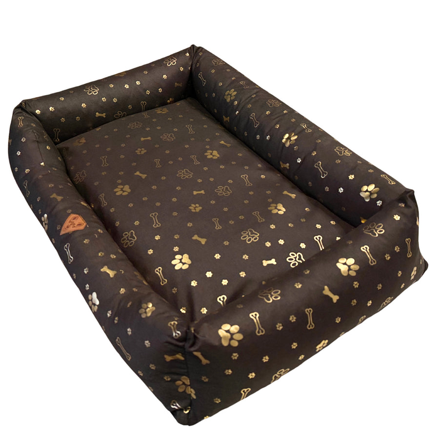 Hondenmand, 100x75, waterdicht, gouden botjes, uit elkaar te halen, Dogs4life