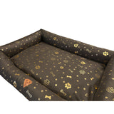 Hondenmand, 100x75, waterdicht, gouden botjes, uit elkaar te halen, Dogs4life