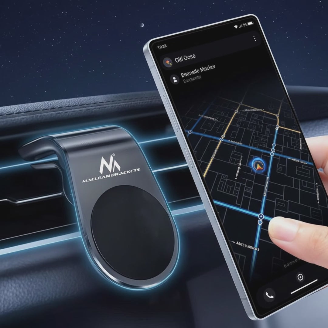 Maclean autotelefoonhouder, magnetisch, universeel, voor ventilatierooster, ABS-materiaal, MC-326