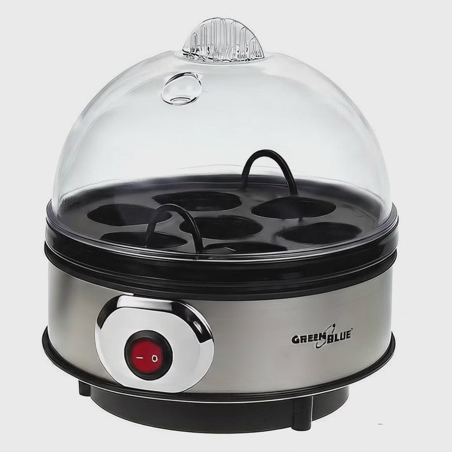 GreenBlue automatische eierkoker, vermogen 400W, tot 7 eieren, maatbeker, 220-240V~, 50 Hz, GB572