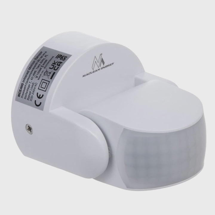 Maclean - PIR bewegingsmelder infrarood - IP65 - Wit - Reikwijdte 12m - 600/1200W - MCE468 W