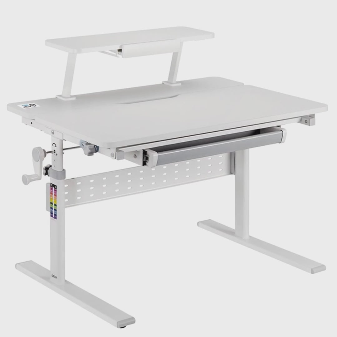Ergo Office - Kinderbureau - Hoogte verstelbaar - max 40kg 900x600mm - Grijs