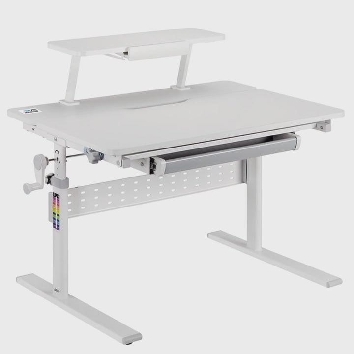 Ergo Office - Kinderbureau - Hoogte verstelbaar - max 40kg 900x600mm - Grijs