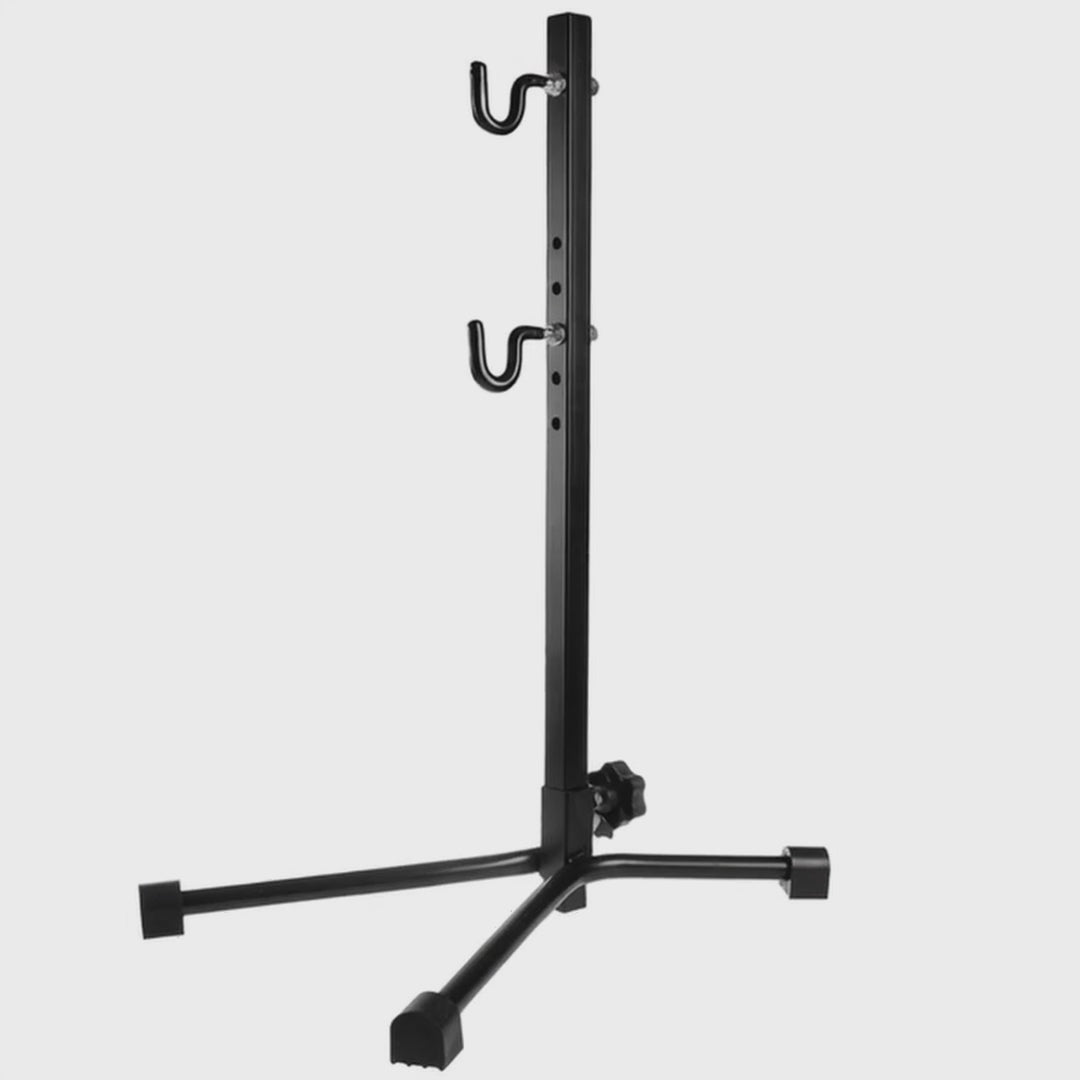 Maclean - Fiets muurbeugel / fietsservicestuur tot 27,5" -  met wielen - max. belasting 20kg - Zwart