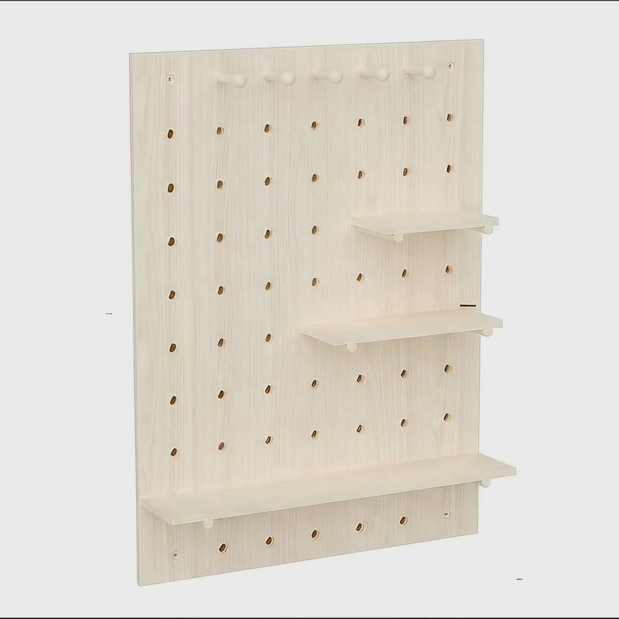 Houten organizerbord Maclean, kleur licht hout, 60x80 cm, max. 20 kg, MC-131 WD