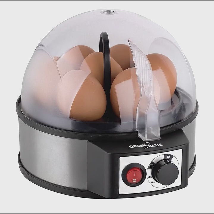 GreenBlue automatische eierkoker, vermogen 400W, tot 7 eieren, maatbeker, 220-240V~, 50 Hz, GB573