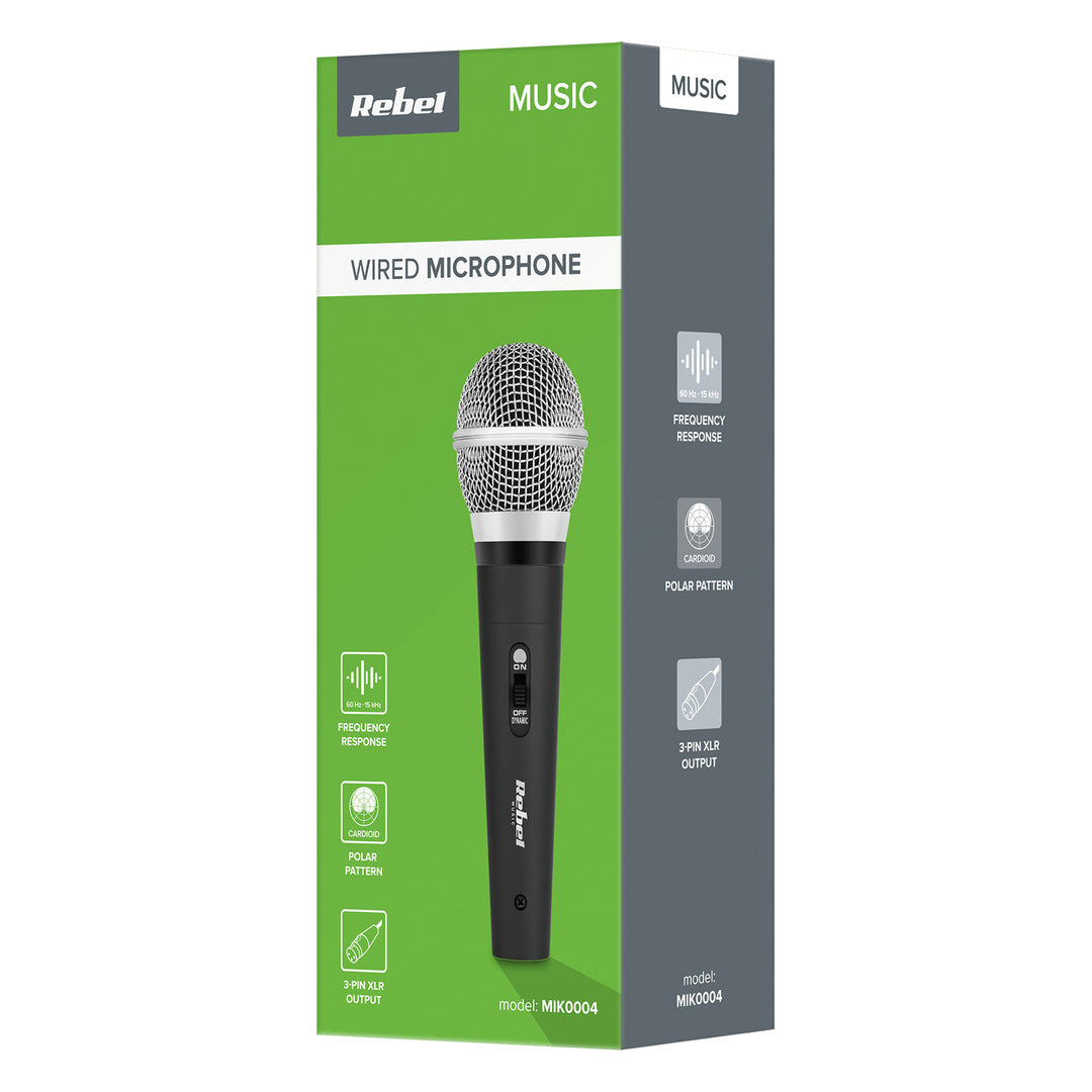 Microphone dynamique Rebel DM-525 pour un enregistrement sonore de haute qualité