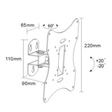 Maclean MC-501A B zwart Beugel voor tv of monitor 23-42 "30kg vesa 200x200