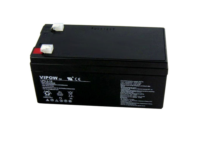 Vipow-gelbatterij, onderhoudsvrij, lange levensduur, 12V 3,3Ah